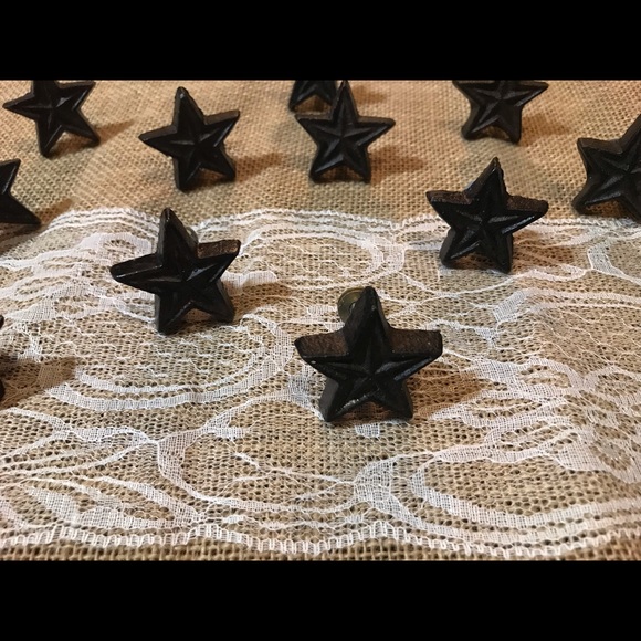 Storage Organization Set Of 12 Rustic Star Iron Cabinet Door